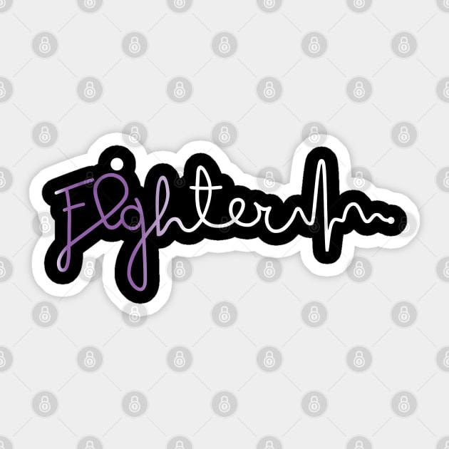 Fighter- Domestic Violence Gifts Domestic Violence Awareness Sticker by AwarenessClub